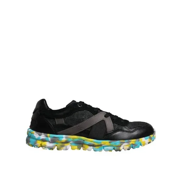 Dolce & Gabbana Black Polyester Low Top Men Sneakers Shoes